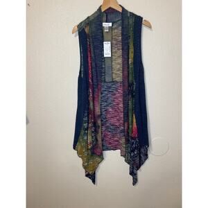 NWT Ania. A Y2K Boho Fairy Core Multicolor Mesh Vest Medium
